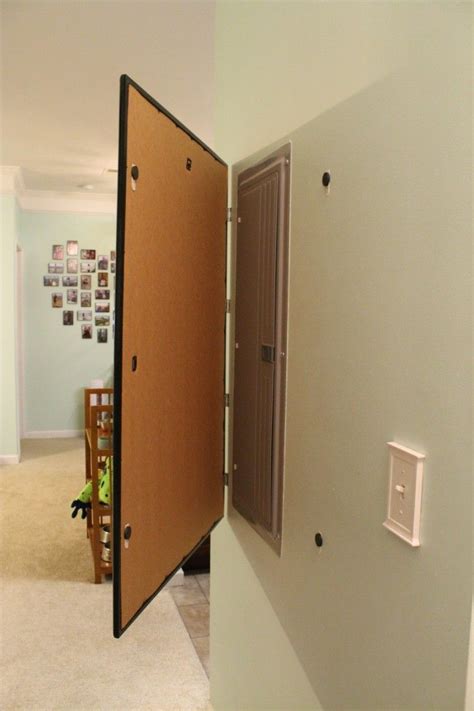 how to hide electrical box in room|how to conceal an electrical panel.